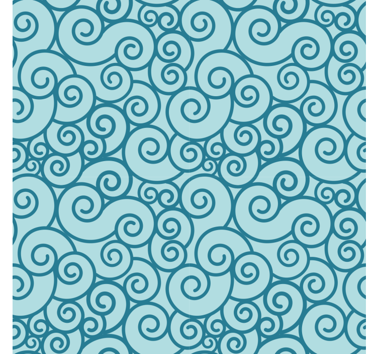 Rollo fenster blau mit wirbelndem muster - TenStickers