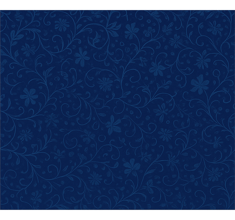 Rollo fenster blau mit marineblauem blumenmuster - TenStickers