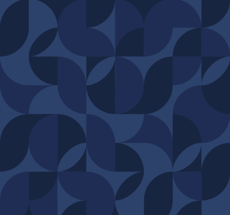 Rollo fenster blau im retro geometrischen stil - TenStickers