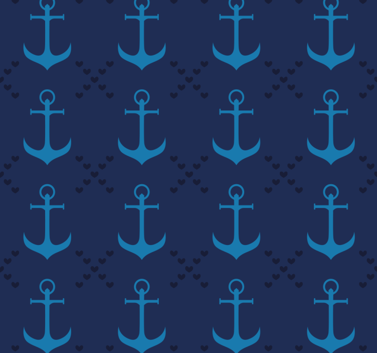 Rollo fenster blau mit marineblauen ankern - TenStickers