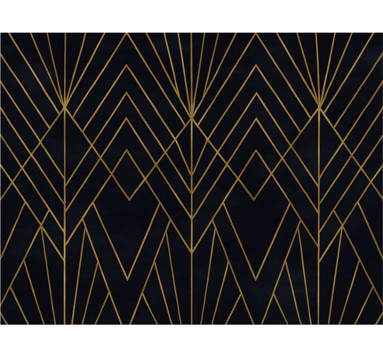 Fenster rollo modern mit eleganten goldenen figuren - TenStickers