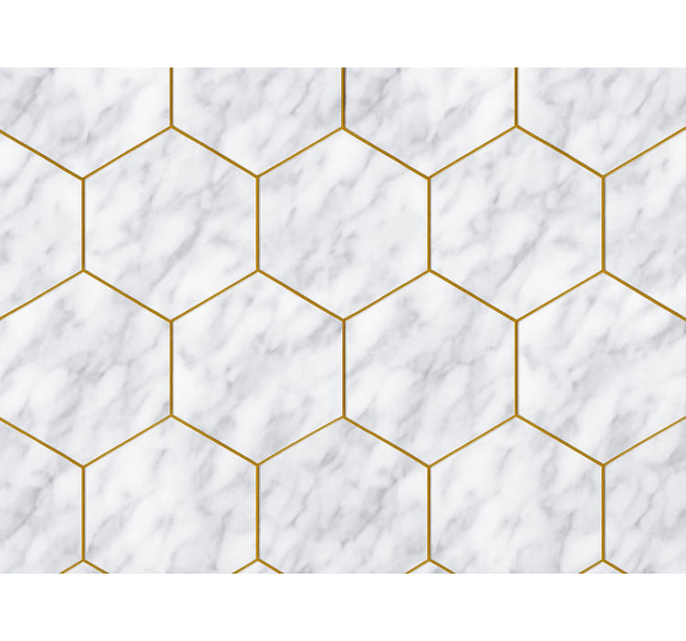 Fenster rollo modern aus hexagonalen marmorfliesen - TenStickers