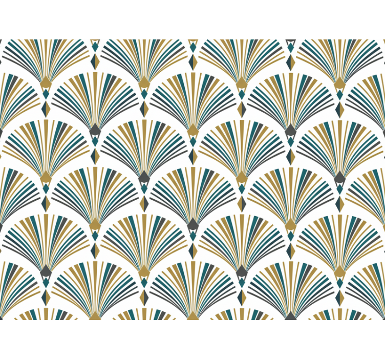Fenster rollo modern vintage gatsby fächer wandbild - TenStickers