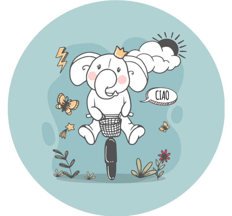 Rollo fenster blau für elefantenträume - TenStickers