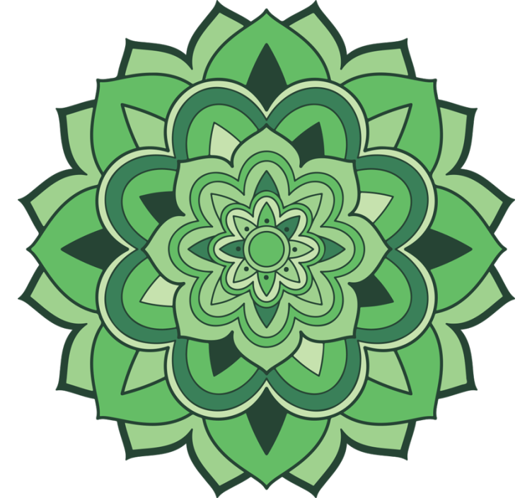 Rollo fenster grün mandala in grün - TenStickers