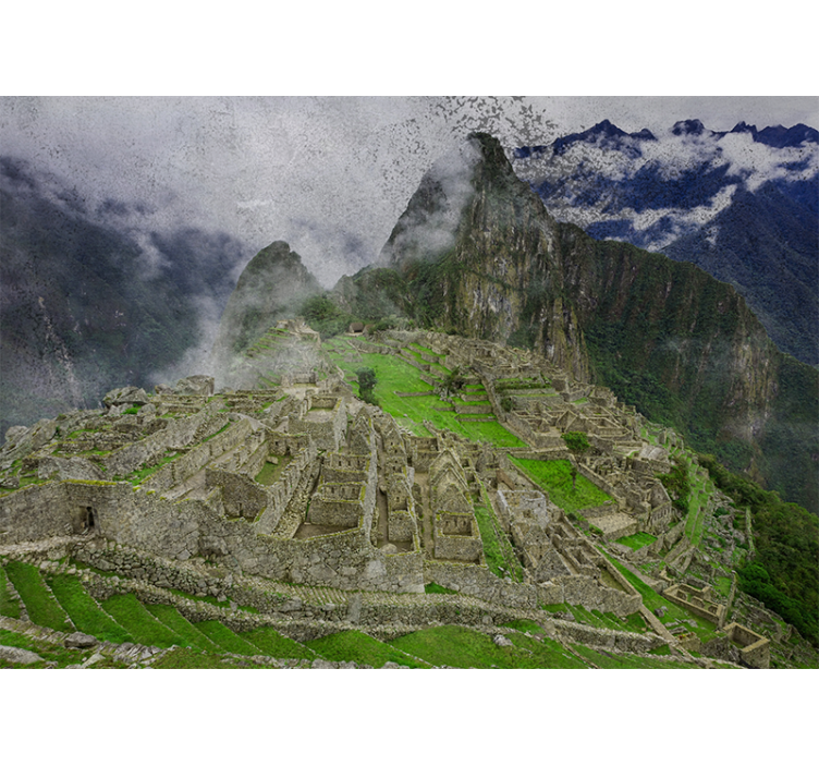 Rollo fenster wohnzimmer machu picchu stil - TenStickers