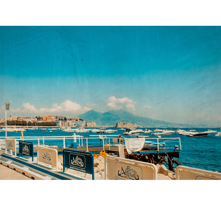 Rollo fenster wohnzimmer vesuvius am meer neapel - TenStickers