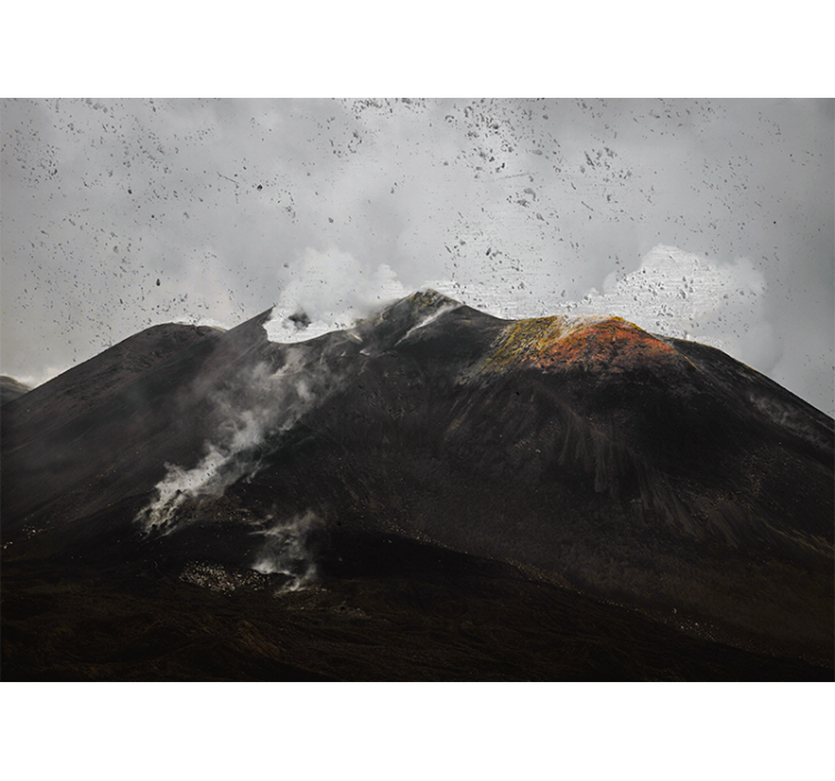 Rollo fenster wohnzimmer neblige etna landschaft - TenStickers