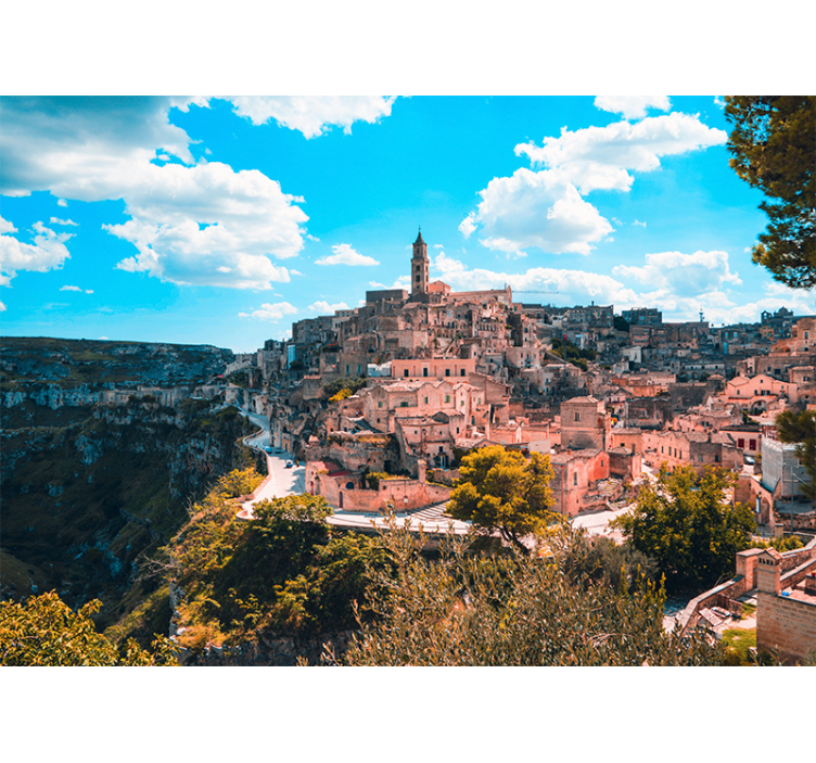 Rollo fenster wohnzimmer stadtlandschaft matera - TenStickers