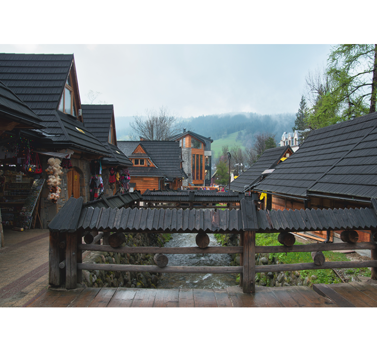 Rollo fenster wohnzimmer zakopane straße - TenStickers