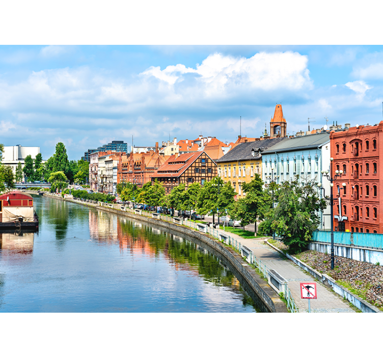 Rollo fenster wohnzimmer bydgoszcz fluss - TenStickers