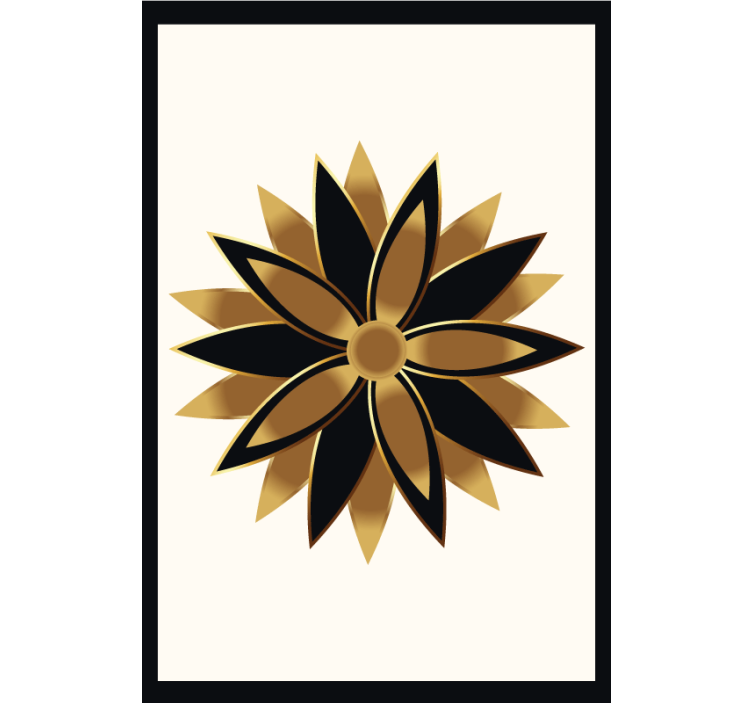 Rollo fenster wohnzimmer goldene blumen - TenStickers