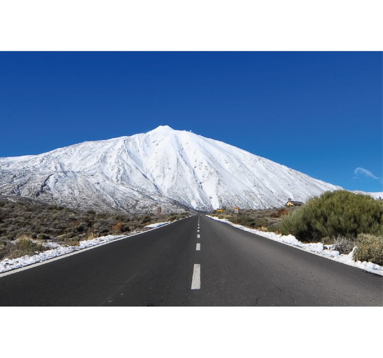 Rollo fenster wohnzimmer straße zum teide - TenStickers
