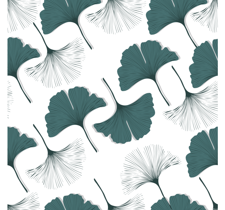 Rollo fenster wohnzimmer ginkgo-blätter nahtloses muster - TenStickers