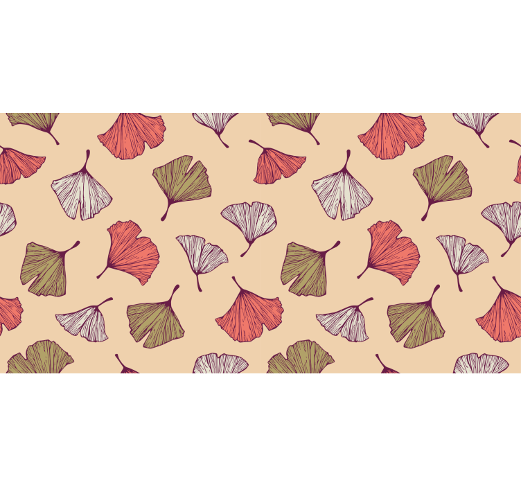 Rollo fenster wohnzimmer bunte ginkgo blätter - TenStickers