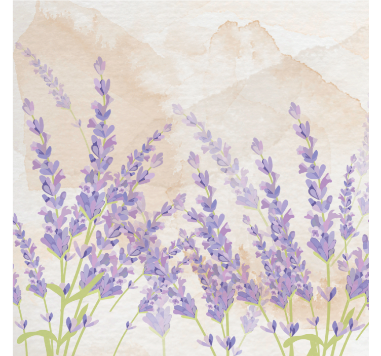 Rollo fenster wohnzimmer mit lavendel aquarellmotiv - TenStickers