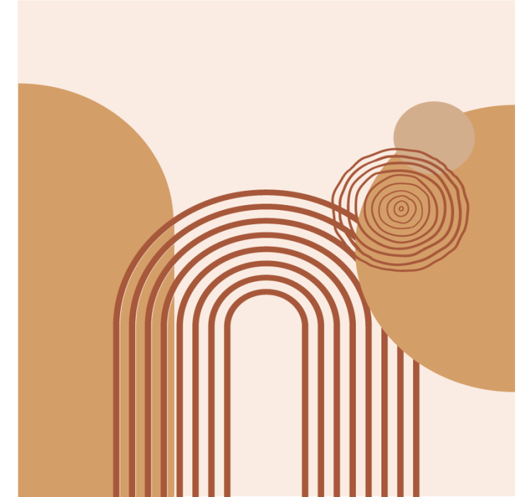 Rollo fenster wohnzimmer im neuen warmen geometrischen stil - TenStickers