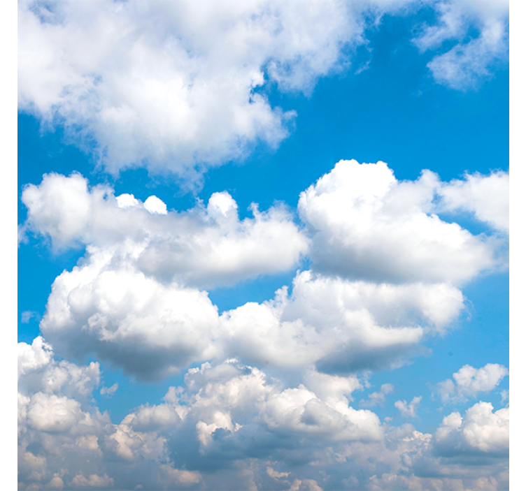 Rollo fenster wohnzimmer schöner blauer himmel mit wolken - TenStickers