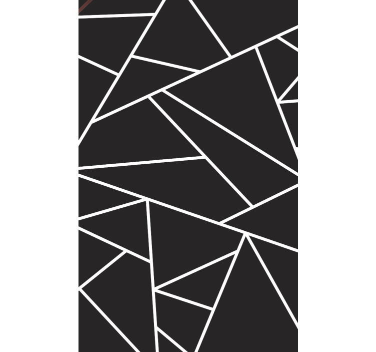 Rollo fenster wohnzimmer klassisches schwarz weiß mosaik - TenStickers