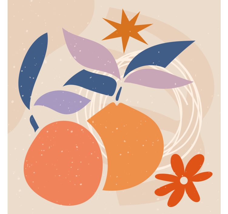 Rollo fenster wohnzimmer mit minimalistischem fruchtdesign - TenStickers