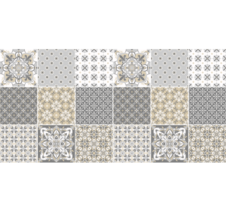 Rollo fenster beige im marokkanischen fliesenlook - TenStickers