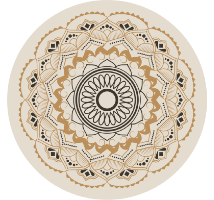Rollo fenster beige mit beigem mandala design - TenStickers