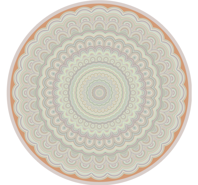 Rollo fenster beige mit kreisförmigem beigem mandala - TenStickers