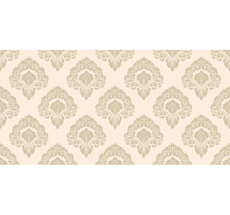 Rollo fenster beige im goldenen blumenmuster - TenStickers
