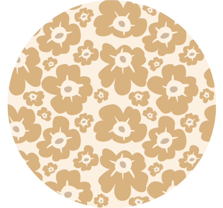 Rollo fenster beige mit beigen mohnblumen - TenStickers