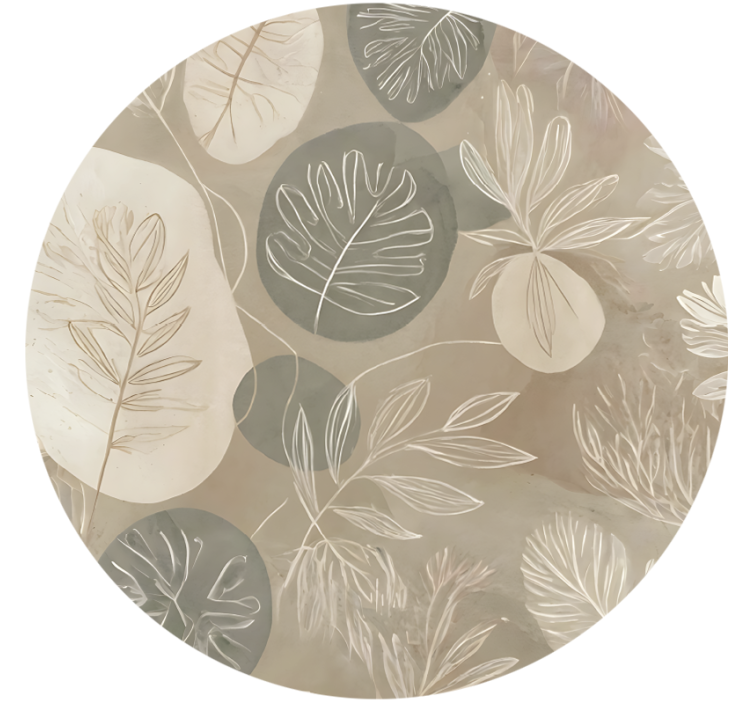 Rollo fenster beige in neutralem botanischen design - TenStickers