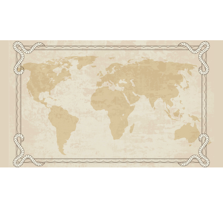 Rollo fenster beige mit karte aus den 1920er jahren - TenStickers
