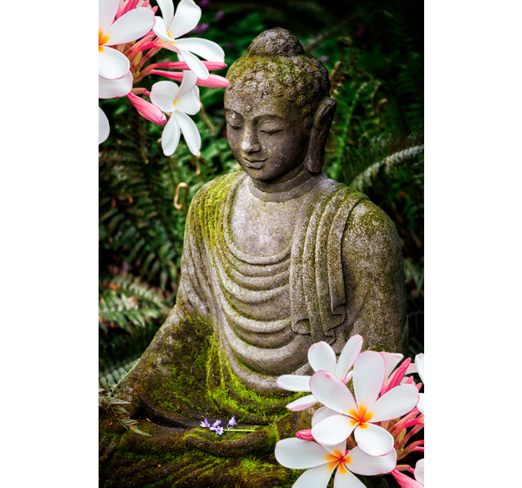 Blumengrün Buddha Zen Rollo - TenStickers