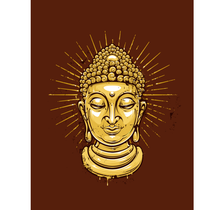 Goldener Buddha Sillouhette Zen Rollo - TenStickers