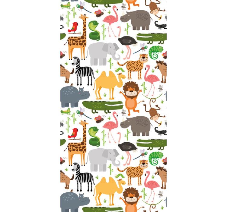 Rollo Fenster Tiere safari-tierfreunde - TenStickers