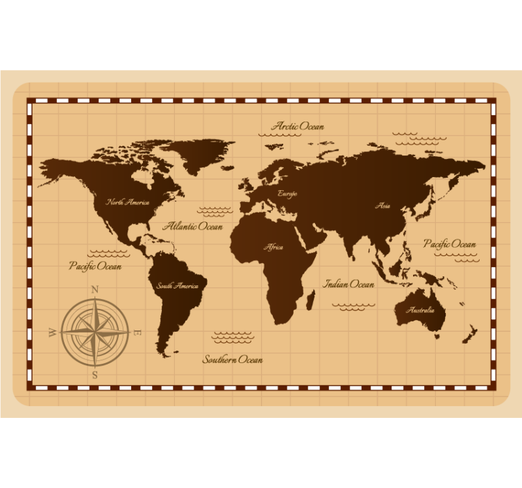 Atlas vintage weltkarte Rollo - TenStickers