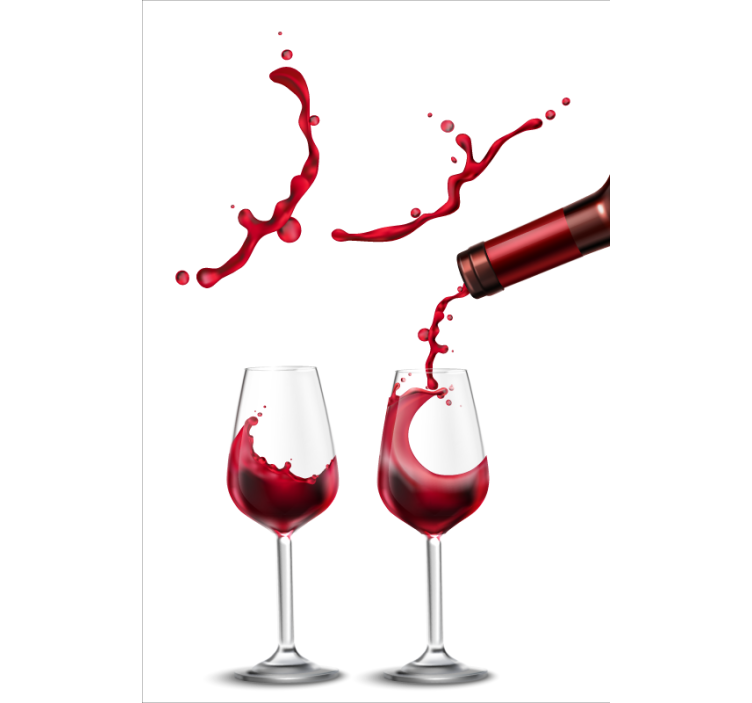 Gläser Wein Spaß Esszimmer Rollo - TenStickers