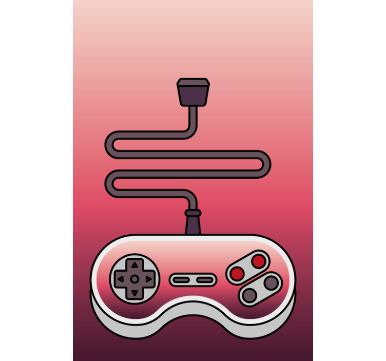 Rollo Fenster Gamer roter controller - TenStickers