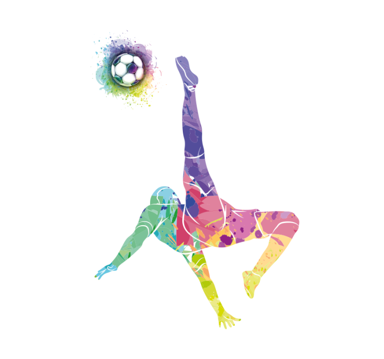 Aquarell fußballspieler sport Rollo - TenStickers