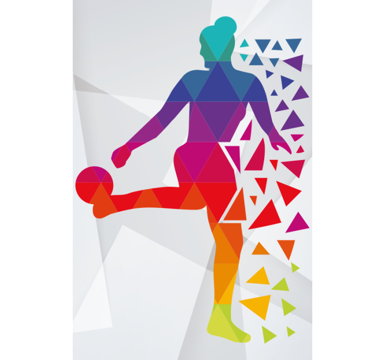 Rollo Fenster Sport geometrischer fußballspieler - TenStickers