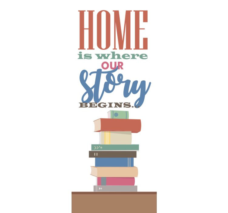 Rollo Fenster Spruch homestory beginnt hier - TenStickers