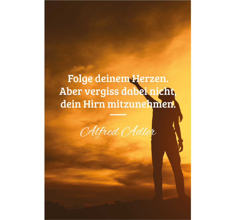 Rollo mit Sprüchen Folge deinem herzen - TenStickers