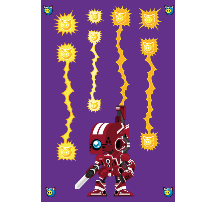 Rollo Fenster Gamer roboter-energiekampf - TenStickers