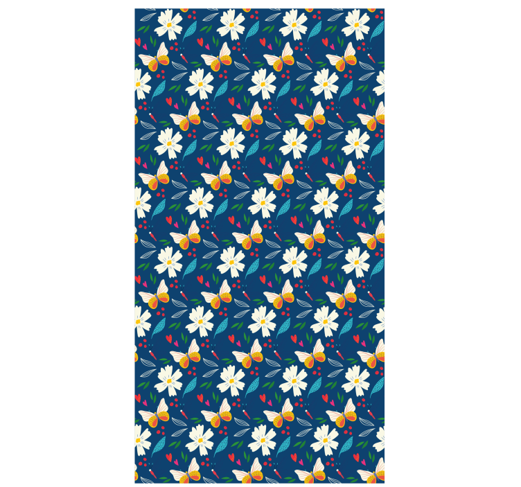 Rollo Fenster Blumen blumenmusterdesign - TenStickers