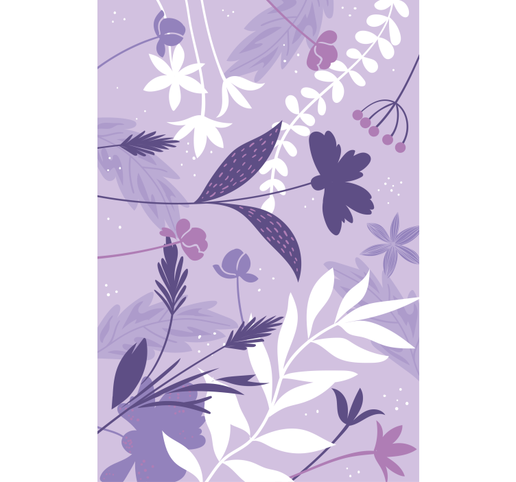 Rollo mit Blumen Lila blumenmuster - TenStickers