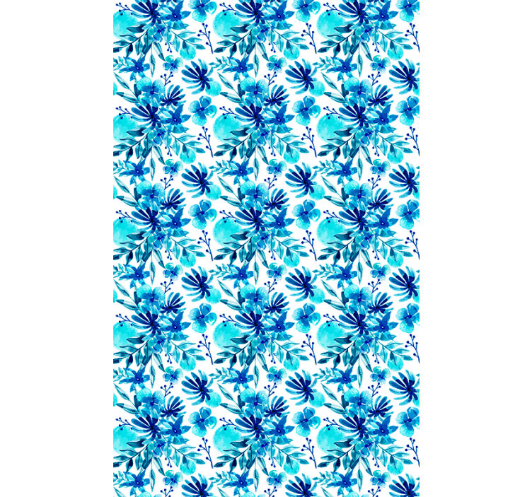 Rollo Fenster Blumen lebendiges blaues thema - TenStickers