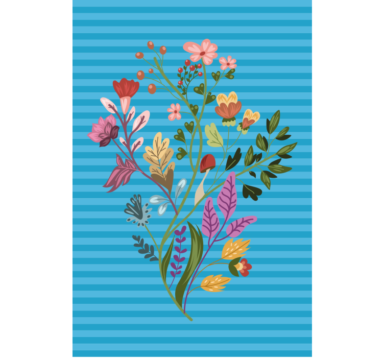 Rollo Fenster Blumen botanische anordnung - TenStickers