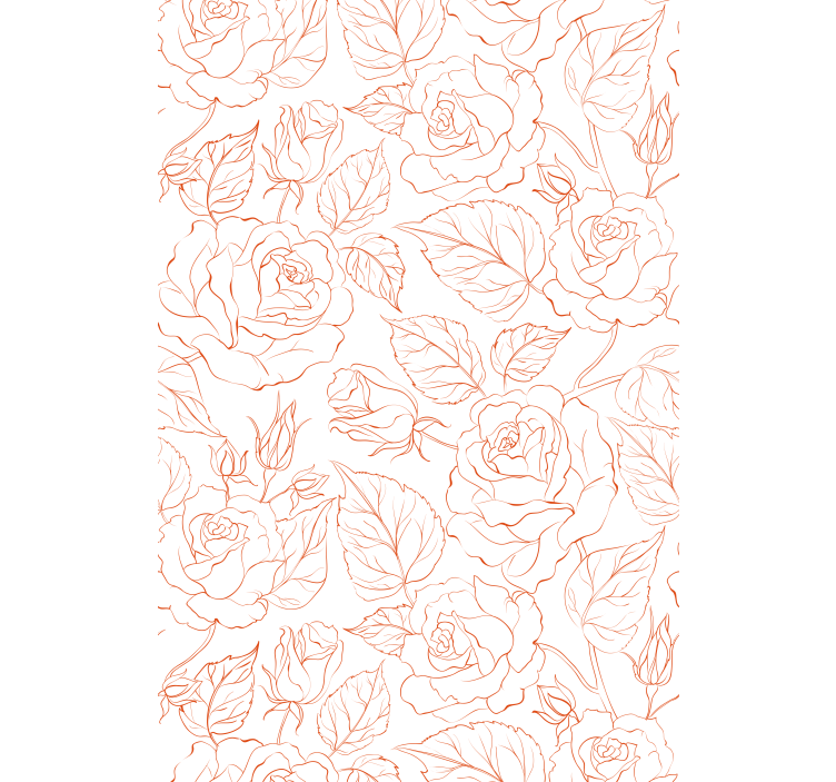 Rollo mit Blumen Rosen zeichnen - TenStickers