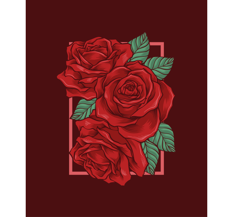 Rollo Fenster Blumen elegante rote rosen - TenStickers