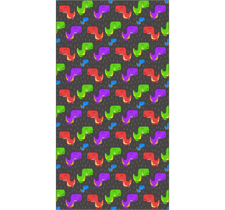 Rollo Fenster Dino bunte schwarze muster - TenStickers