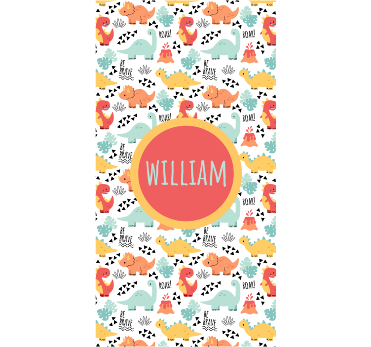 Rollo Fenster Dino baby-dinosaurier mit kreisnamen - TenStickers